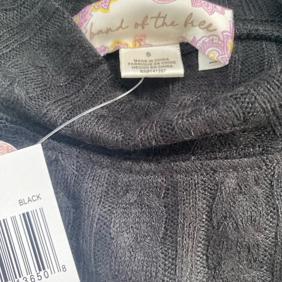 NWT Band of the free Black Ribbed Long Sleeve Top size small - Picture 7 of 9